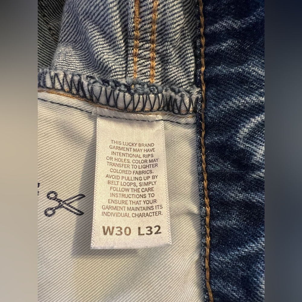 Lucky Brand Jeans Mens 30x32 223 Straight Light Wash Mid Rise Stretch Cotton - Picture 5 of 6